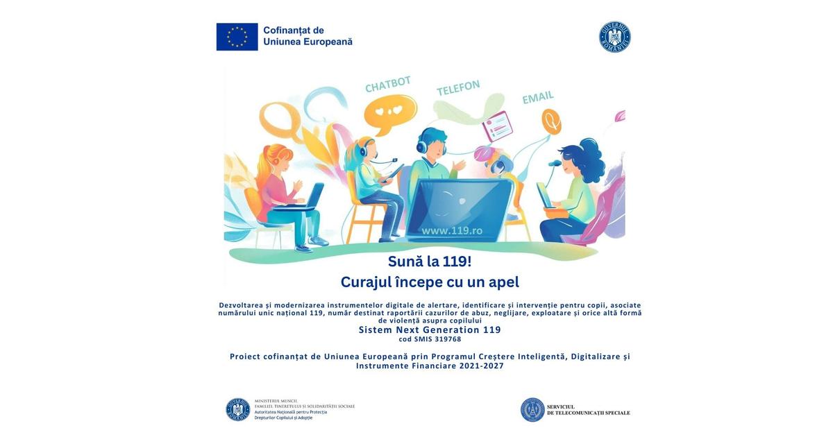 ANPDCA anunță începerea modernizării Numărului Unic Național pentru Copii 119