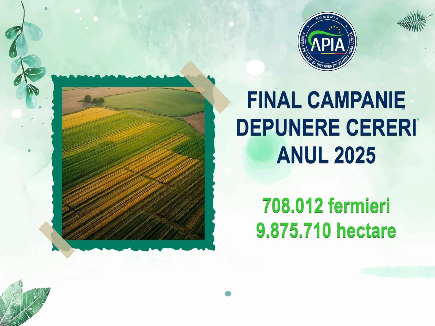 MADR anunță încheierea Campaniei de primire a Cererilor de plată pentru anul 2025