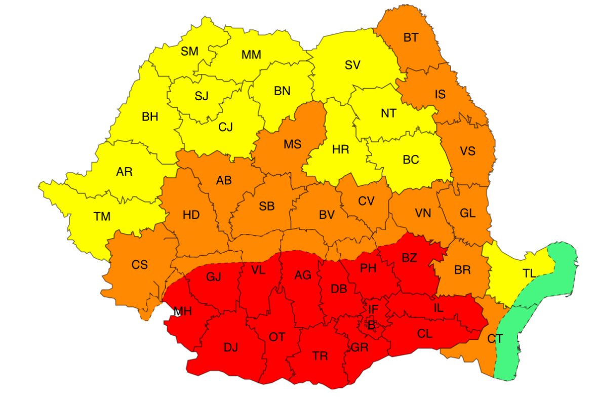 Cod roșu de caniculă în România: temperaturi de până la 41°C și disconfort termic extrem