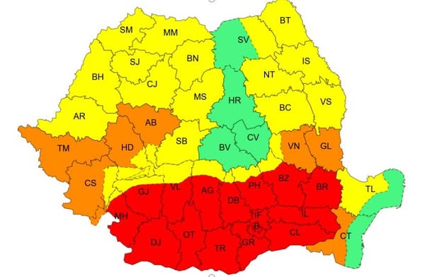 ANM a emis noi avertizări de COD ROȘU de caniculă!