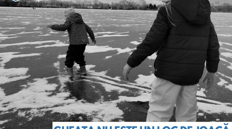 Avertisment privind pericolul apelor înghețate. Recomandări pentru părinți și copii