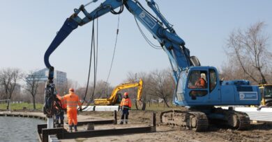 Au început lucrările de reabilitare și consolidare a malurilor lacului Tăbăcărie