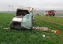 Accident rutier pe DN22, la Sibioara: autoturism răsturnat în afara carosabilului