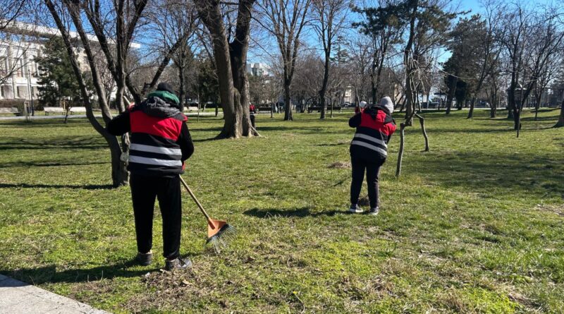 Lucrări de primăvară în spațiile verzi din Constanța. Intervenții în mai multe zone ale orașului