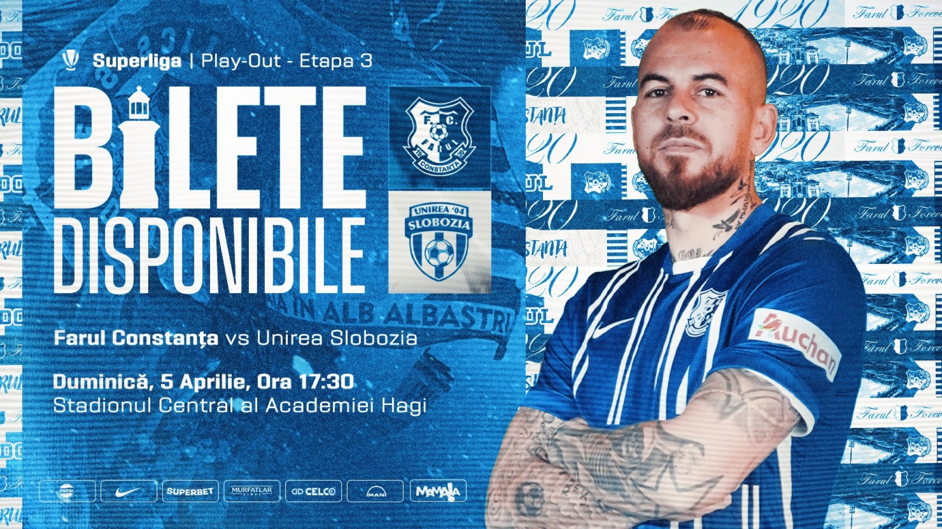 Farul primește vizita echipei Unirea Slobozia în etapa a 3-a din play-out