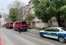 Apartament cuprins de flăcări în Tulcea. O femeie a ajuns la spital