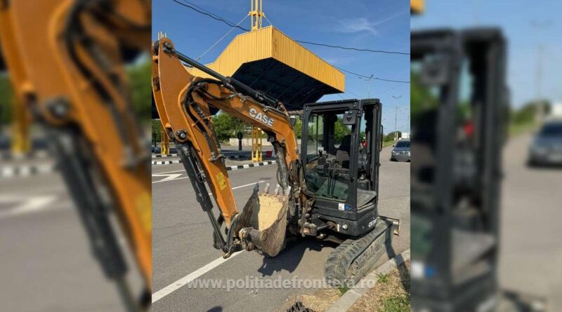 Utilaj de construcții de 40.000 de euro, descoperit cu serii falsificate la granița cu România