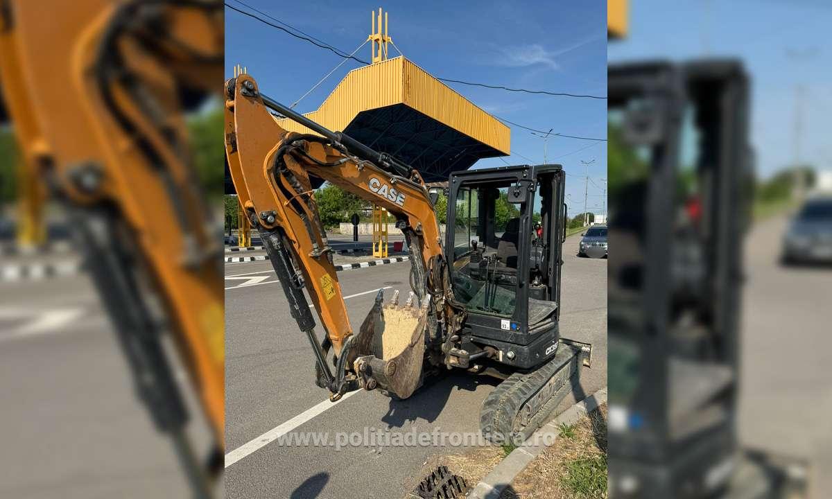 Utilaj de construcții de 40.000 de euro, descoperit cu serii falsificate la granița cu România