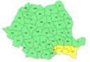 Cod galben de ploi torențiale în Constanța și alte județe din sud-estul țării