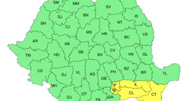 Cod galben de ploi torențiale în Constanța și alte județe din sud-estul țării