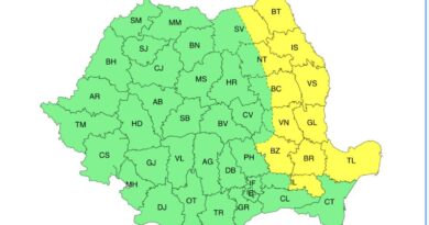 Vreme instabilă în mai multe județe din țară. Cantități importante de apă și vânt puternic