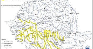 Cod galben de inundații în mai multe județe din România