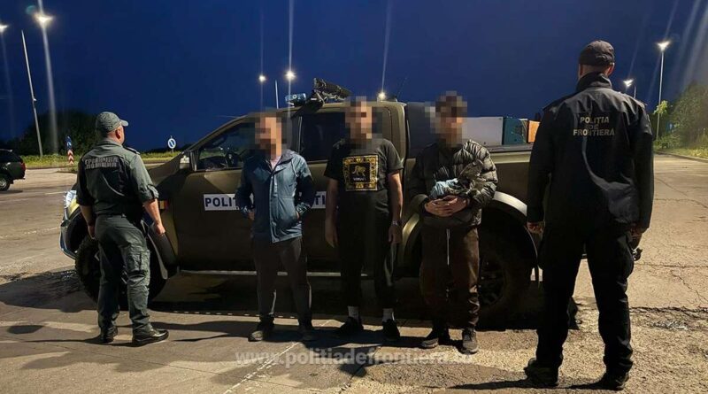 Cinci migranți depistați la frontiera Giurgiu în timpul unei acțiuni comune româno-bulgare