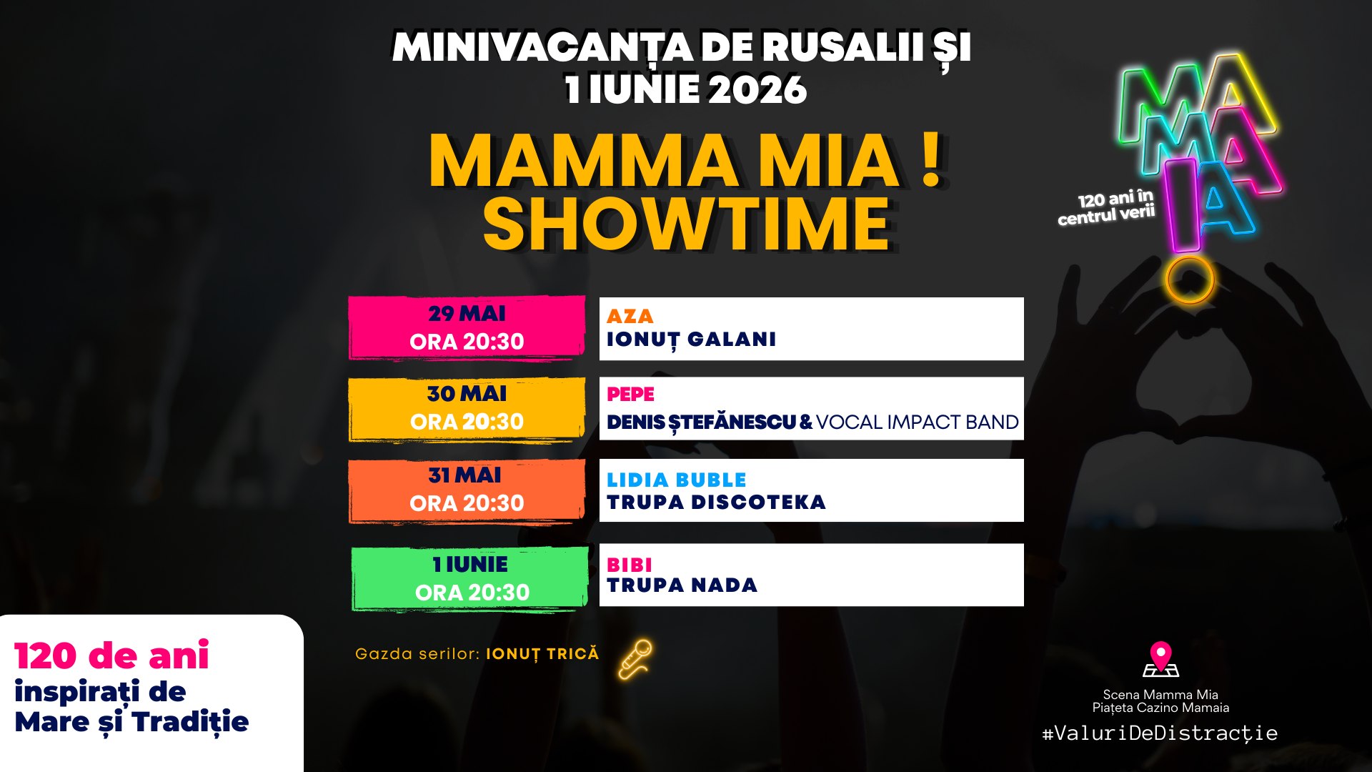 Patru seri de concerte live în Mamaia. Cine urcă pe scenă la Piațeta Cazino