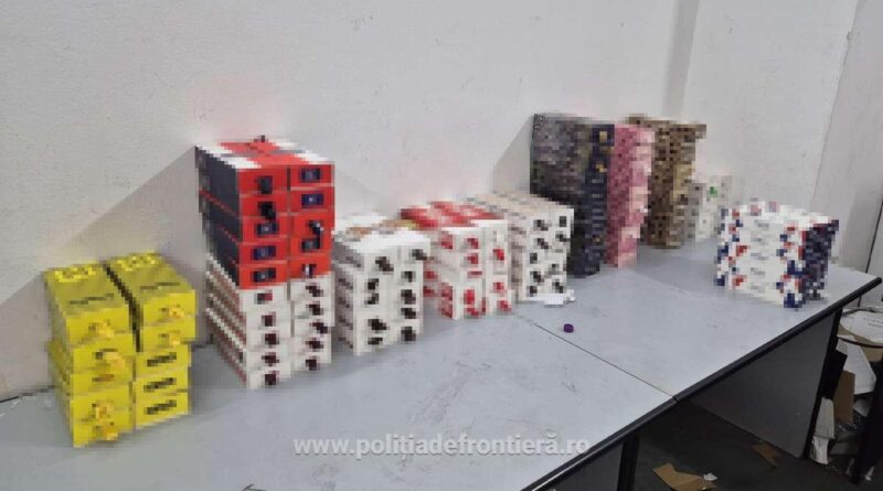 Peste 4.000 de produse contrafăcute și zeci de mii de țigarete, descoperite la frontieră în doar câteva zile