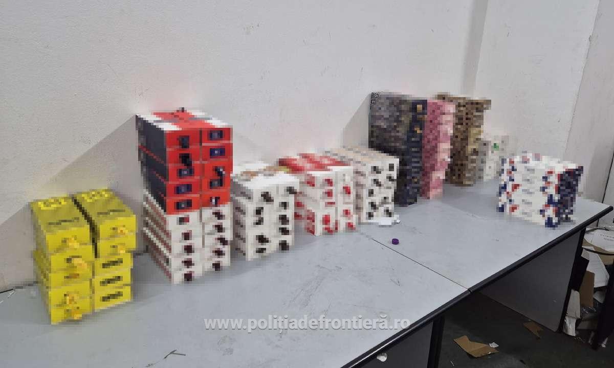 Peste 4.000 de produse contrafăcute și zeci de mii de țigarete, descoperite la frontieră în doar câteva zile