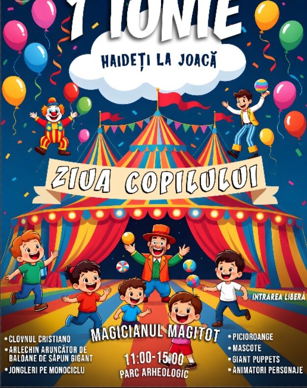 Magie, clovni și personaje de poveste, de 1 Iunie, în Parcul Arheologic din Constanța