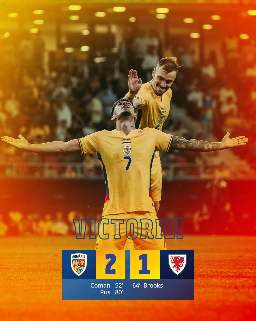 Tricolorii au învins Țara Galilor. Primul succes din noul mandat al lui Hagi