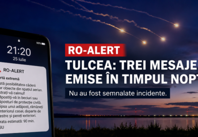 Trei mesaje RO-ALERT emise în timpul nopții pentru nordul și estul județului Tulcea