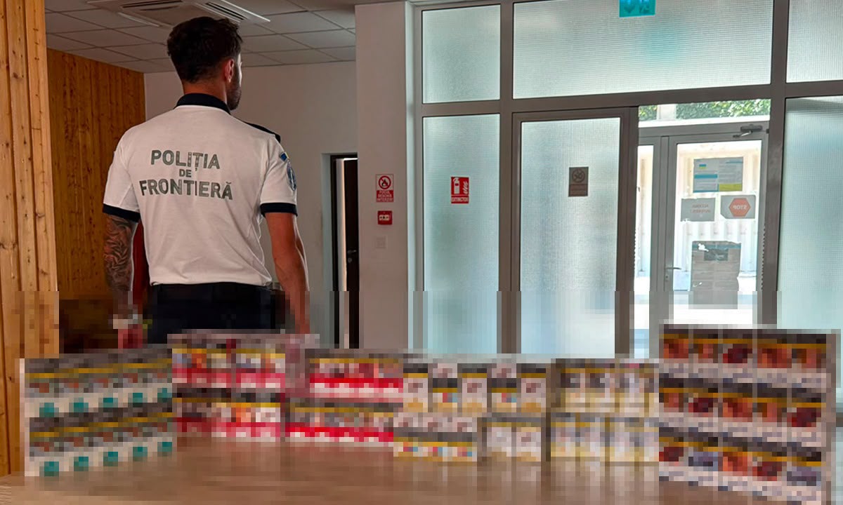 Peste 10.000 de țigarete de contrabandă, descoperite de polițiștii de frontieră după un control pe DN39 și o percheziție