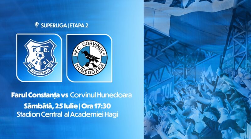 Farul Constanța joacă sâmbătă cu Corvinul Hunedoara. Cât costă biletele și de la ce oră se intră pe stadion