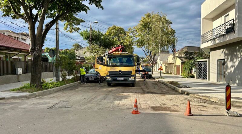 Trafic închis pe o stradă din Constanța. Se lucrează la asfaltarea carosabilului